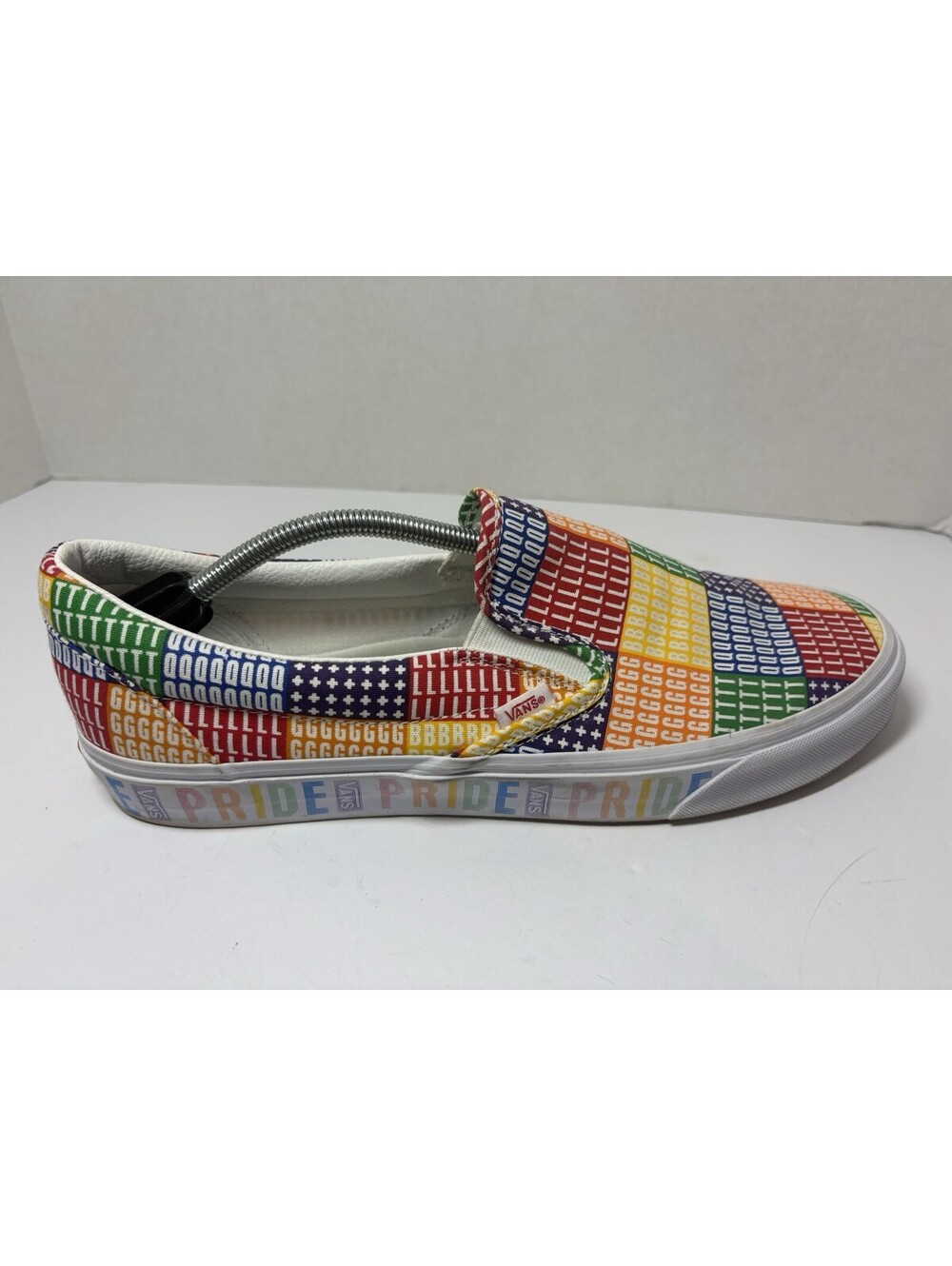 NEW Vans Classic Slip On LGBTQ Pride Skate Casual Sneaker Shoes Rainbow Size 13